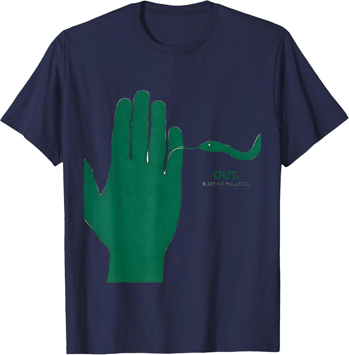 Out. Blessing Included. Minimalist Irish Heritage St T-Shirt - Navy Blue