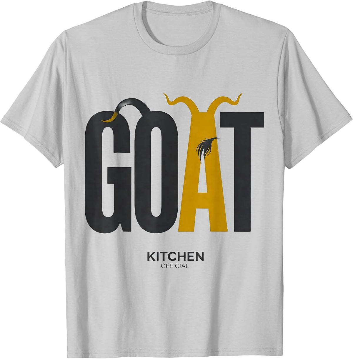 Men's Kitchen GOAT Official Funny Goat Lover Farm Animal Humor T-Shirt - Silver Grey