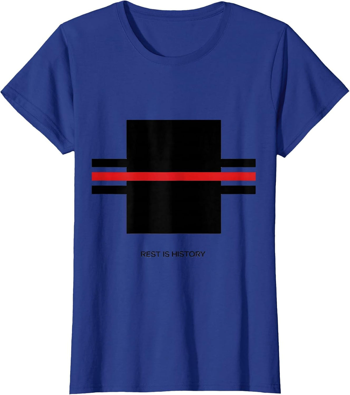 Women's Rest Is History Bauhaus Modernist Music Lover Humor T-Shirt - Royal Blue