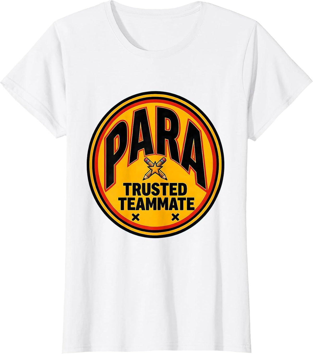 Para Trusted Teammate Pop Art Paraeducator Appreciation Gift T-Shirt - White