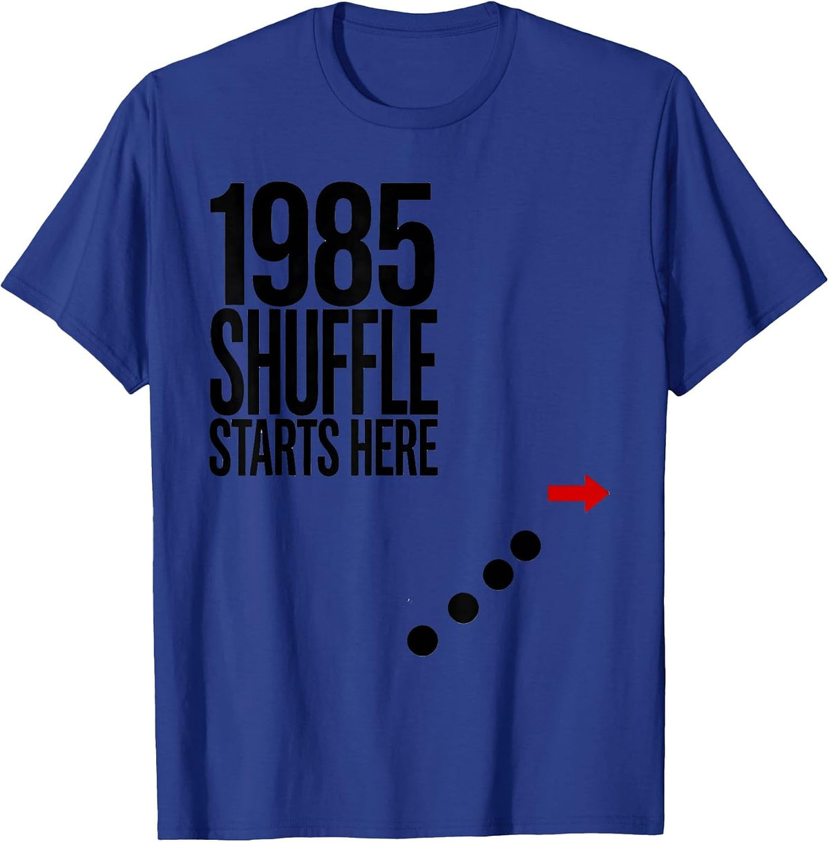 Men's 1985 Shuffle Starts Here Vintage Retro Funny Birthday Humor T-Shirt - Royal Blue