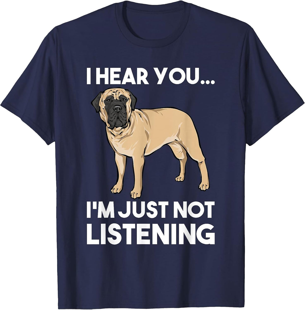 Mastiff Dog English Mastiff T-Shirt - Navy Blue