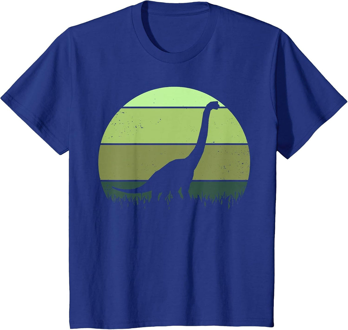 Vintage Brachiosaurus Retro Sauropod Dinosaur T-Shirt - Royal Blue