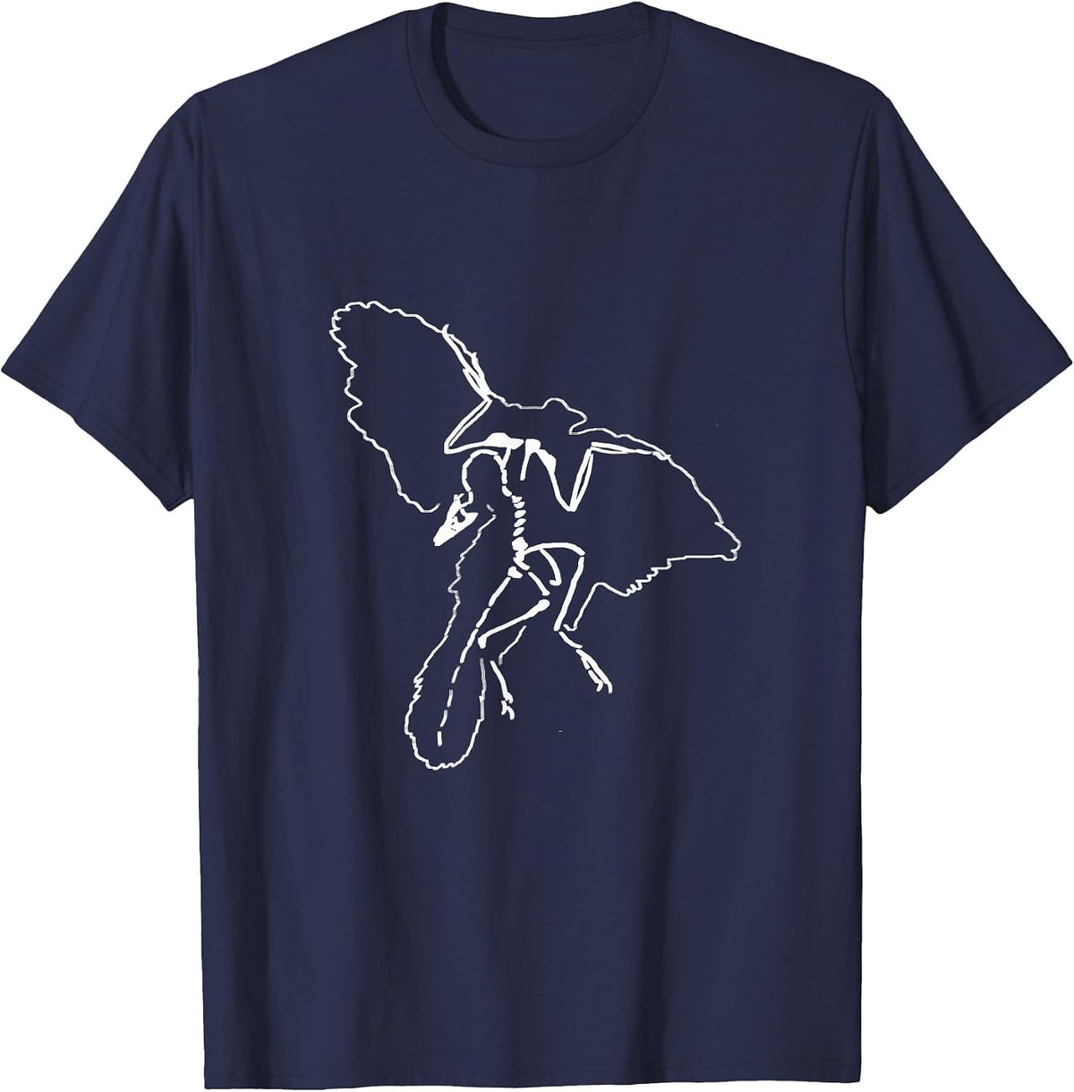Archaeopteryx, Archaeopteryx, Famous Fossil, Ancient Bird T-Shirt - Navy Blue
