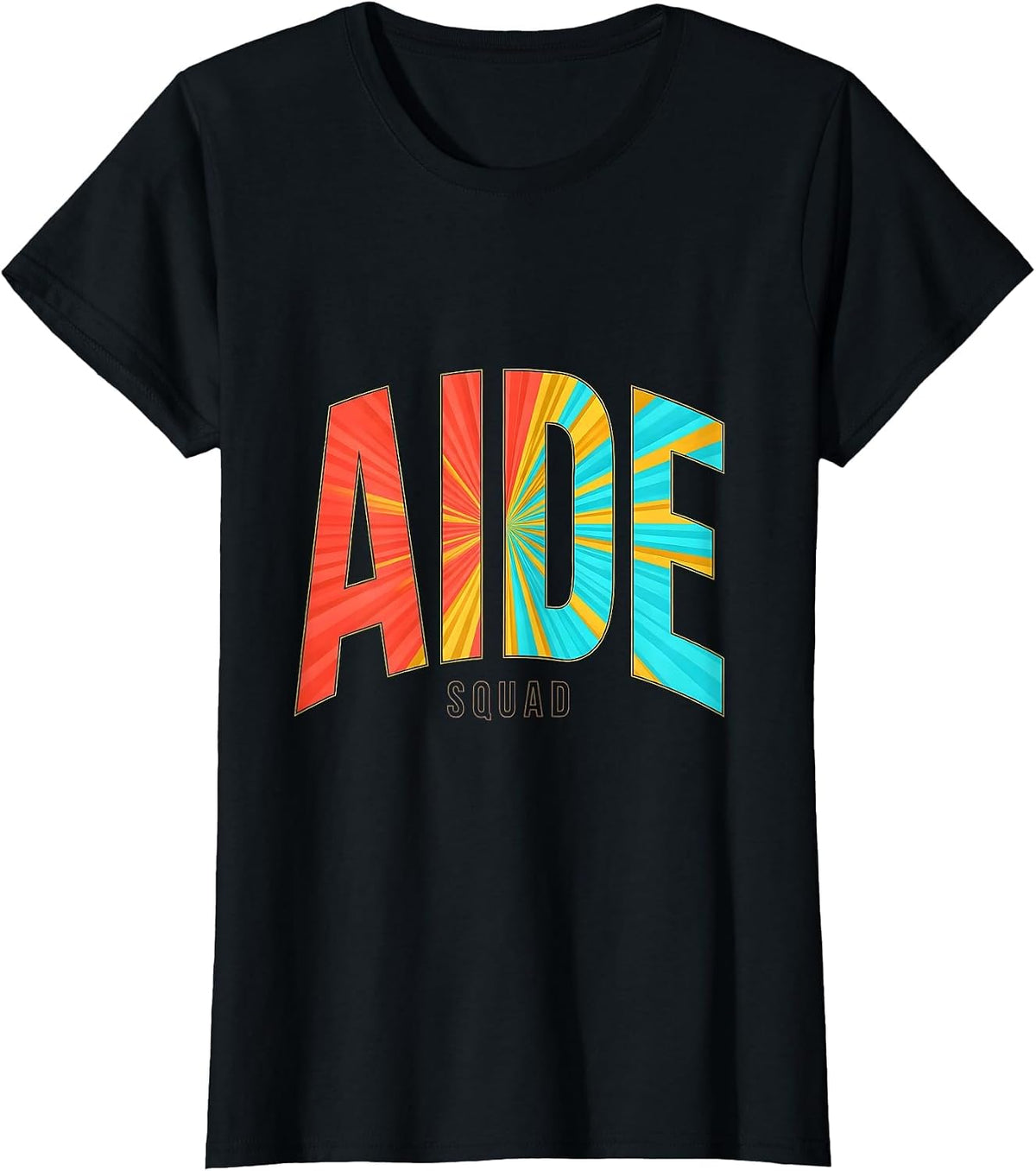 Aide Squad Back To School Staff Appreciation Tie Dye T-Shirt - Black