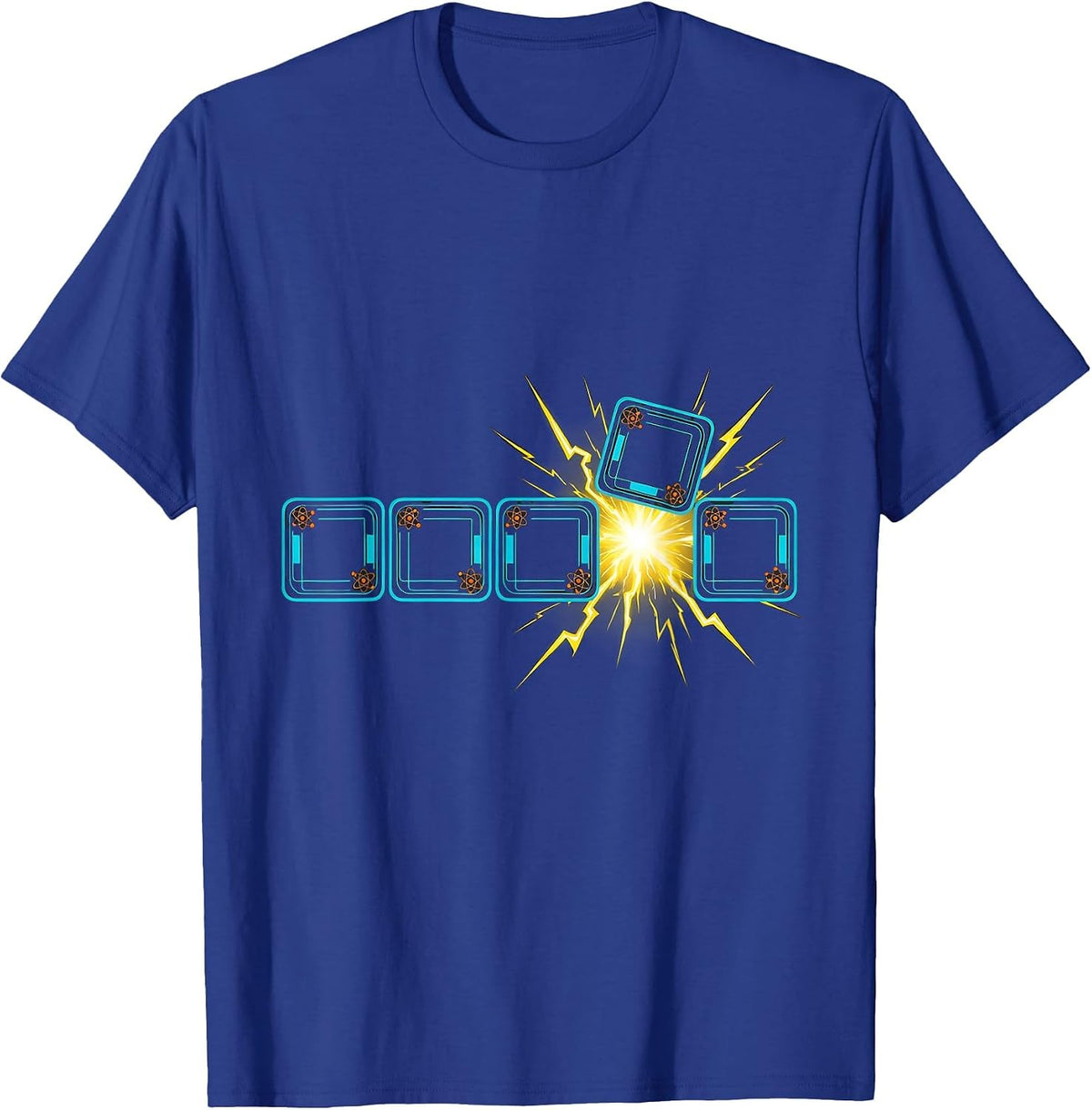 Men's Periodic Table Element Cards Nerdy Science Humor T-Shirt - Royal Blue