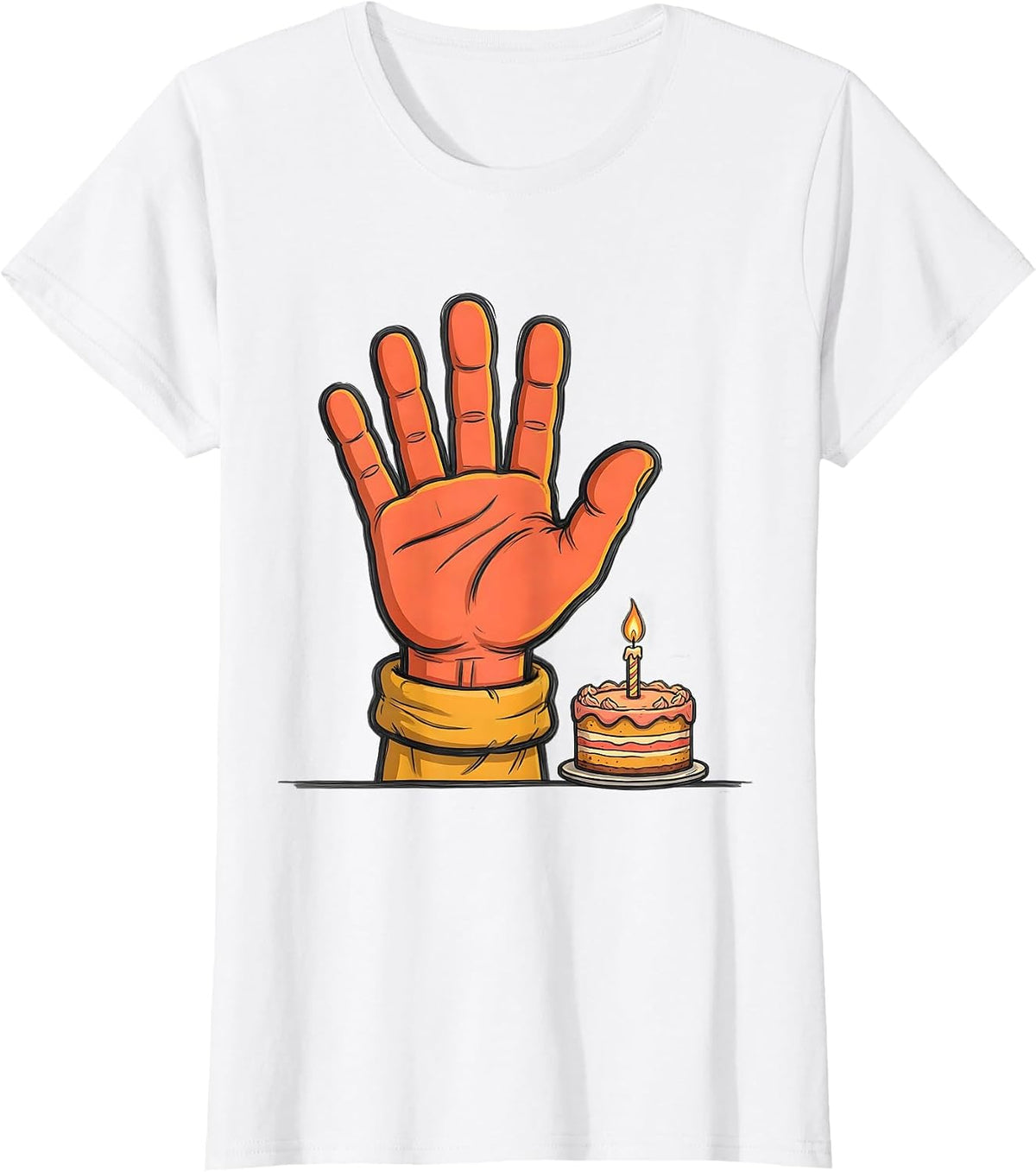 Sign Language Hand Shape Cartoon Deaf Awareness Gift T-Shirt - White