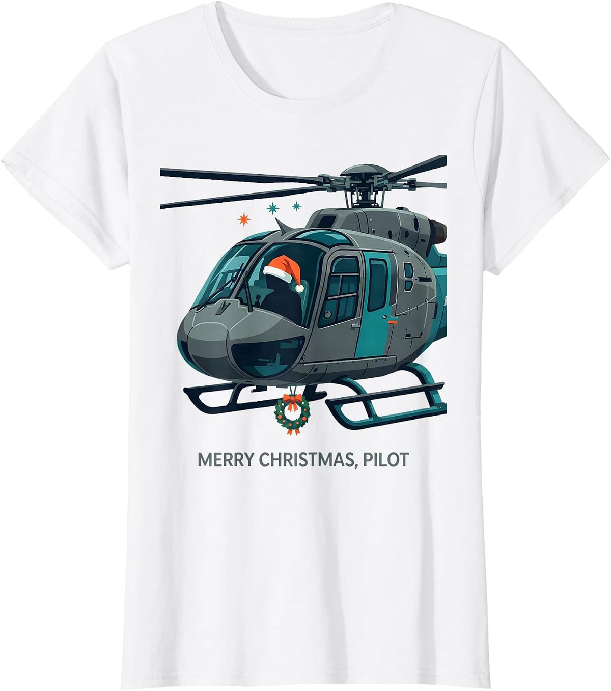 Merry Christmas, Pilot Funny Aviation Humor Holiday T-Shirt - White