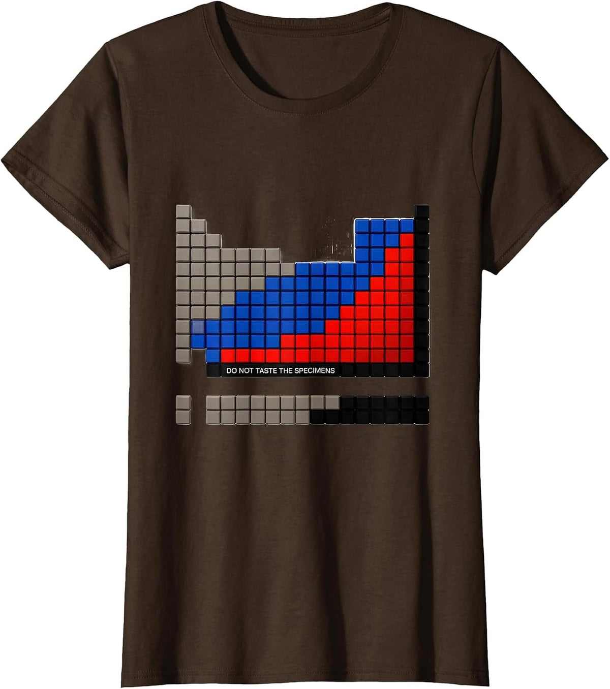 Women's Do Not Taste The Specimens Funny Periodic Table Science T-Shirt - Brown