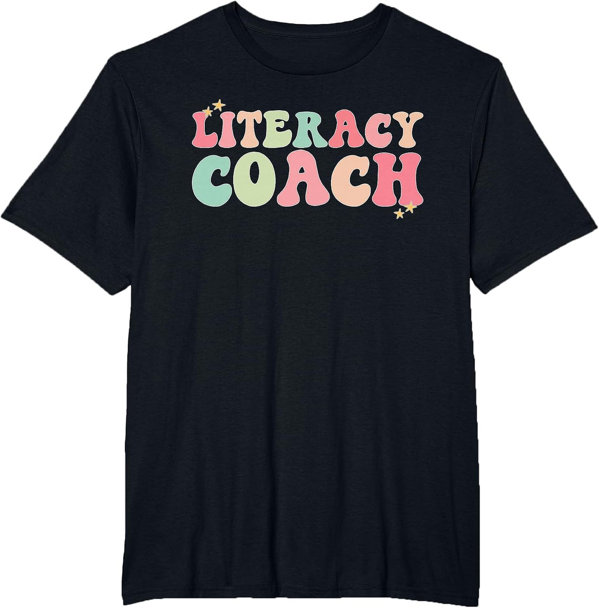 Literacy Coach Reading Specialist Teacher Interventionist T-Shirt - Black