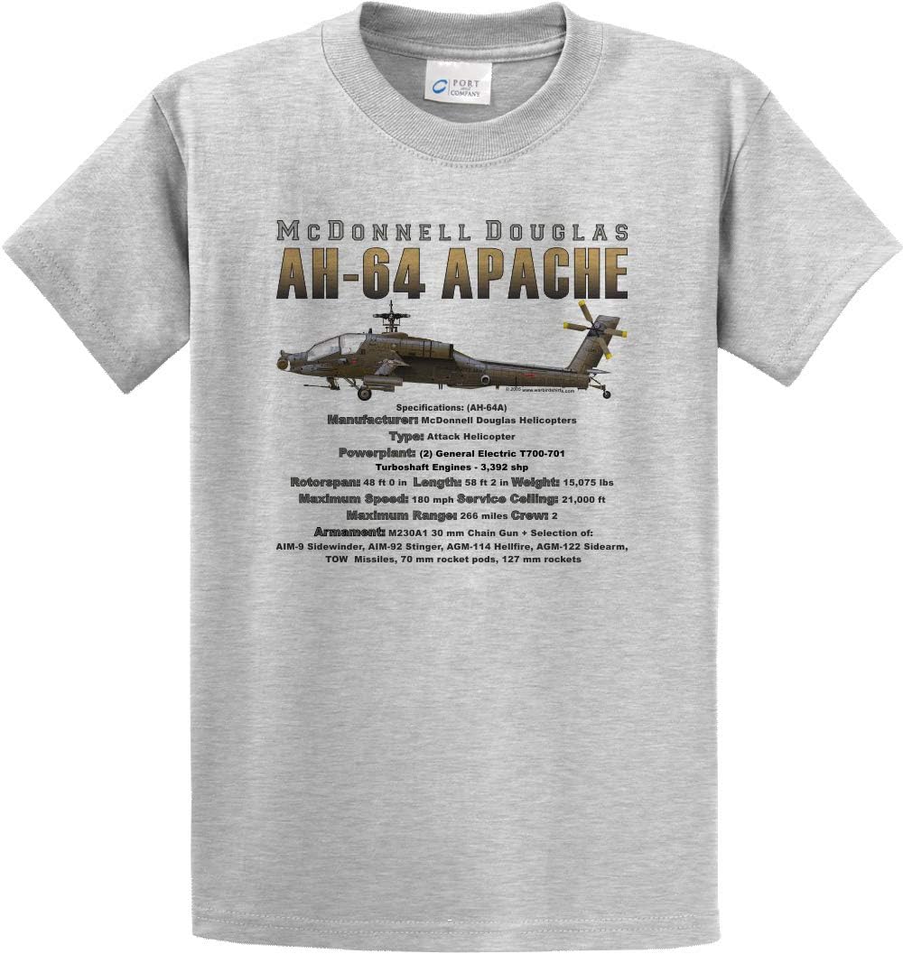 AH-64 Apache Short Sleeve T-Shirt - Ash Gray