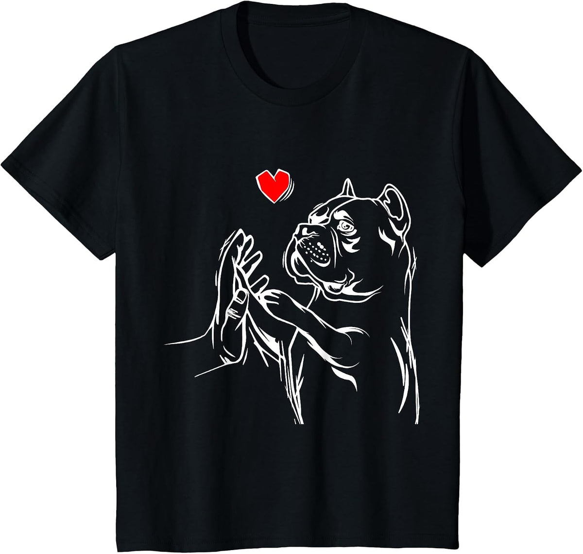 American Bully Love Cute Pitbull Dog Mom Funny Girls T-Shirt - Black