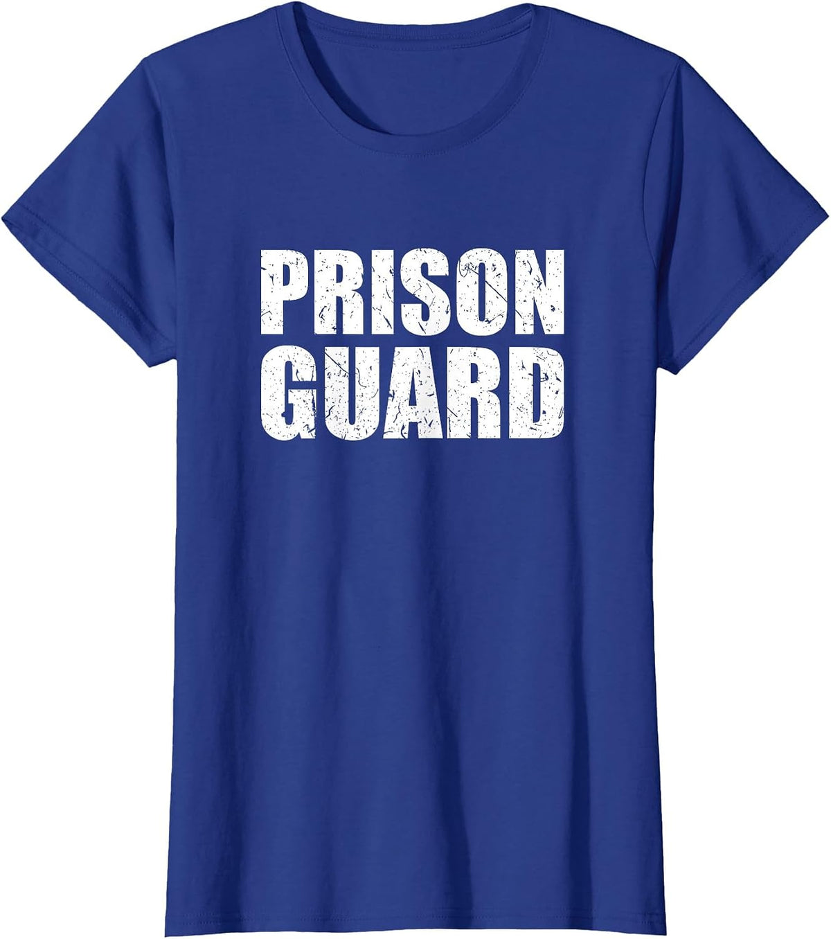 Prison Guard Costume Jail Corrections Officer Halloween T-Shirt - Royal Blue