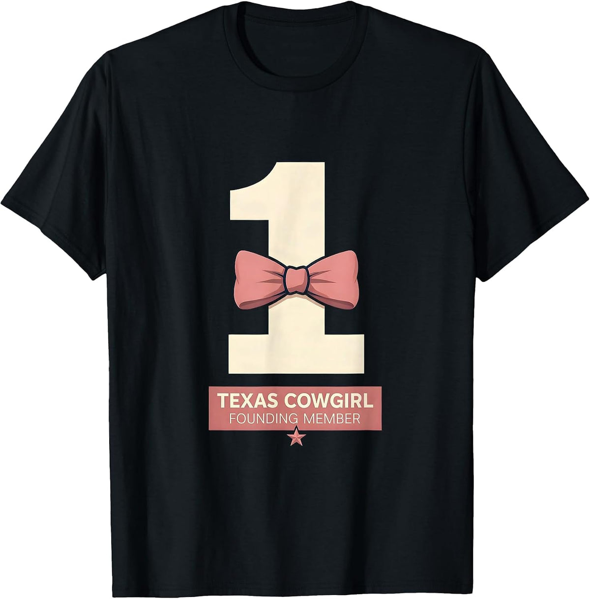 Men's Texas Cowgirl Founding Member Western Cowgirl Pride T-Shirt - Black