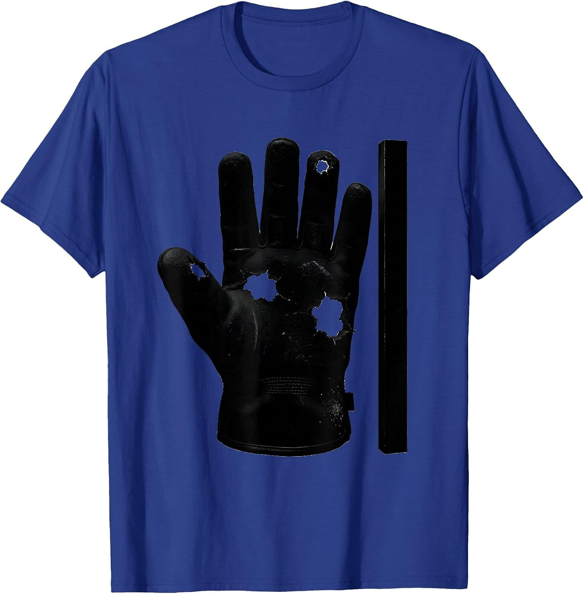 Men's Leather Forge Glove Blacksmith Humor Metalworking Gift T-Shirt - Royal Blue