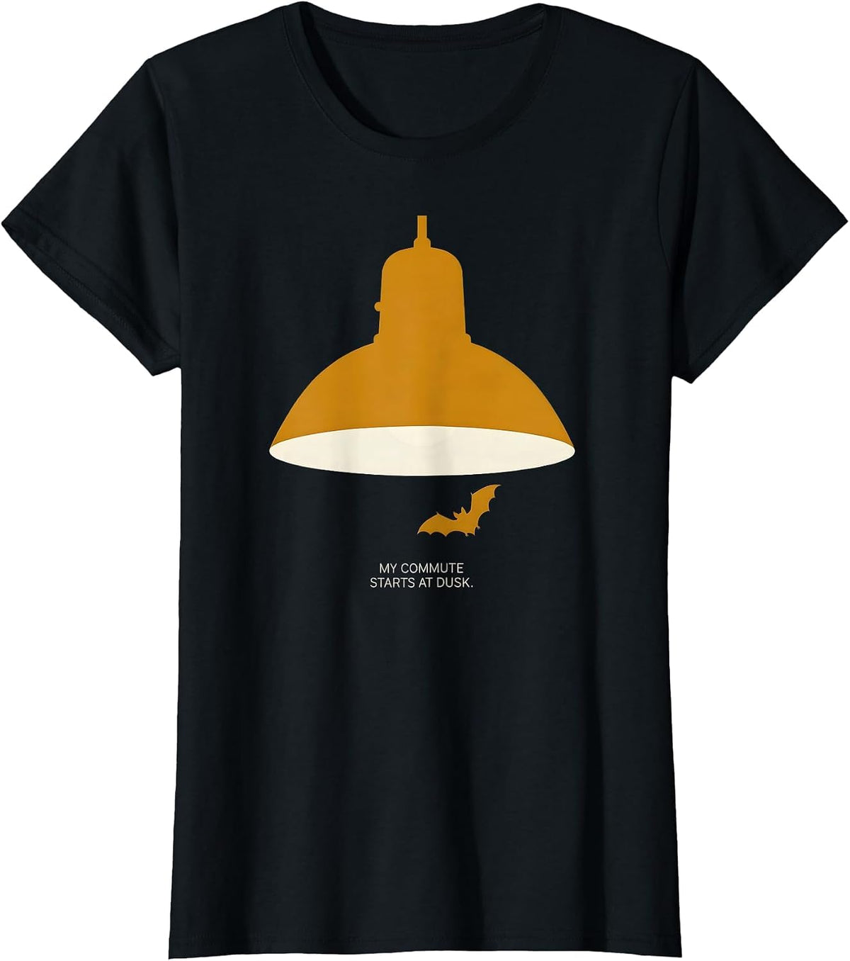 My Commute Starts At Dusk Bat Lover Wildlife Conservation T-Shirt - Black