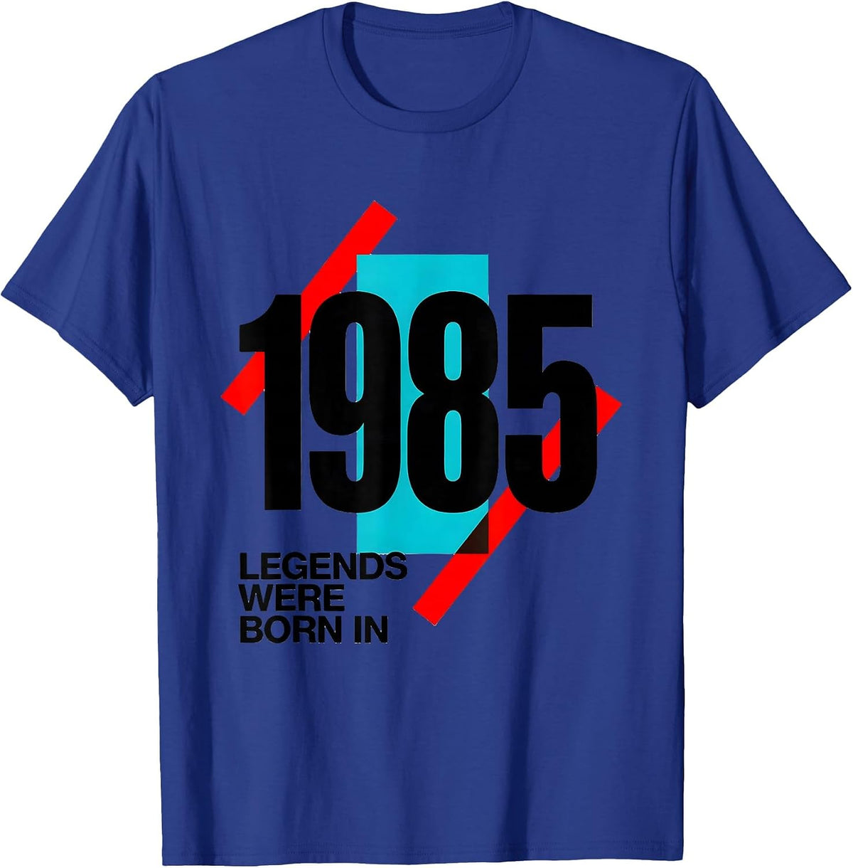 Men's Legends Were Born In 1985 Vintage Legends Birthday Gift T-Shirt - Royal Blue