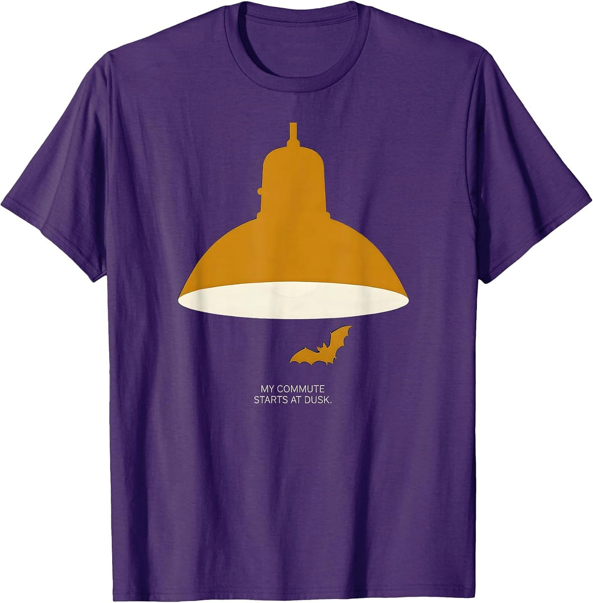My Commute Starts At Dusk Bat Lover Wildlife Conservation T-Shirt - Purple