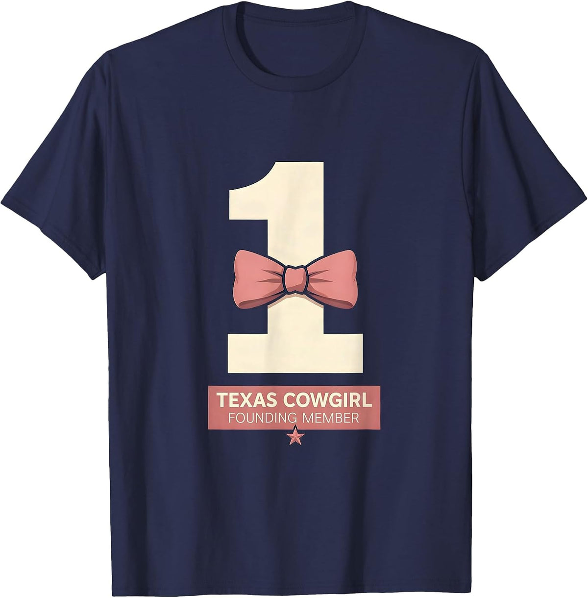Men's Texas Cowgirl Founding Member Western Cowgirl Pride T-Shirt - Navy Blue
