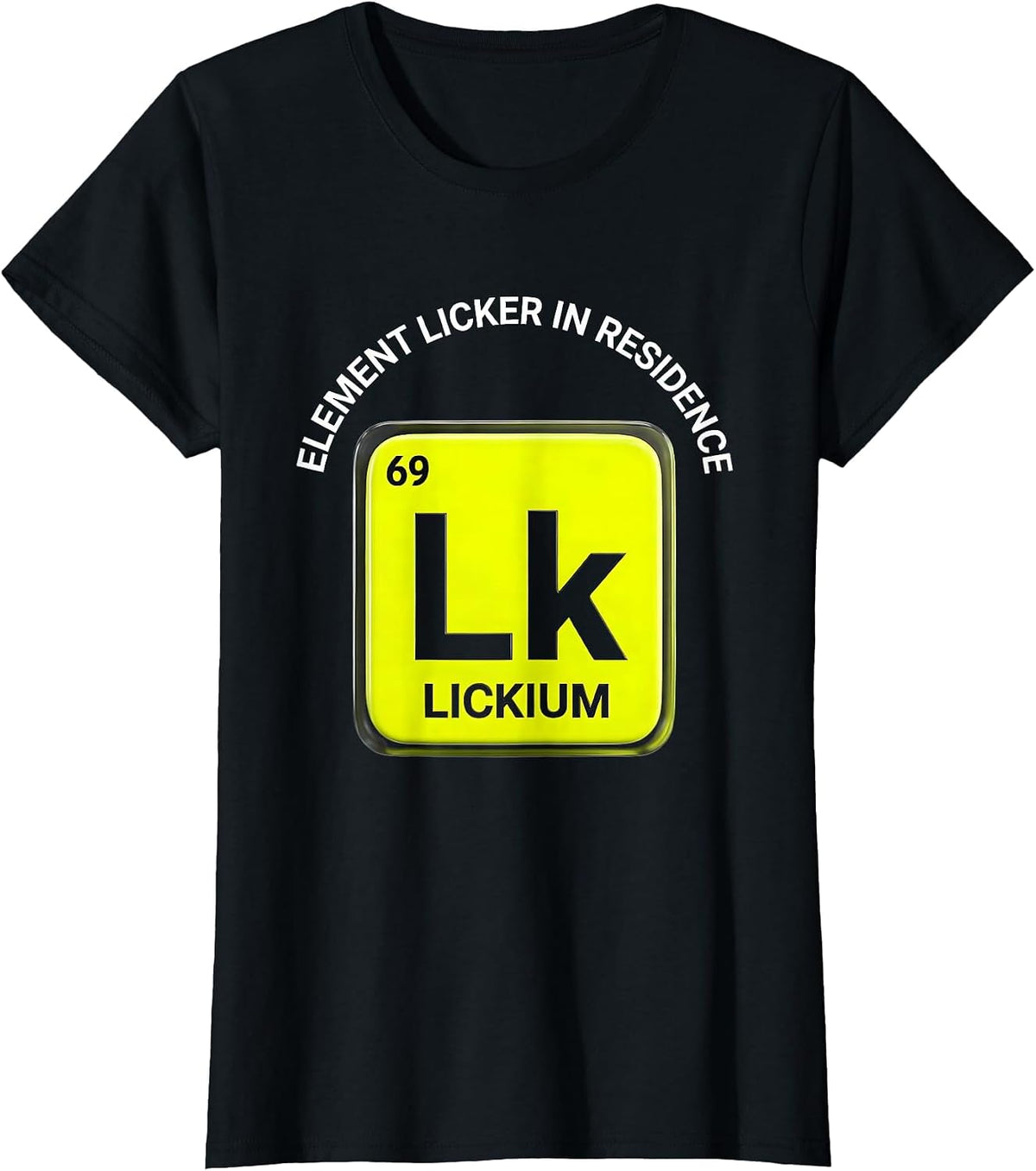 Element Licker In Residence Periodic Table Design T-Shirt - Black
