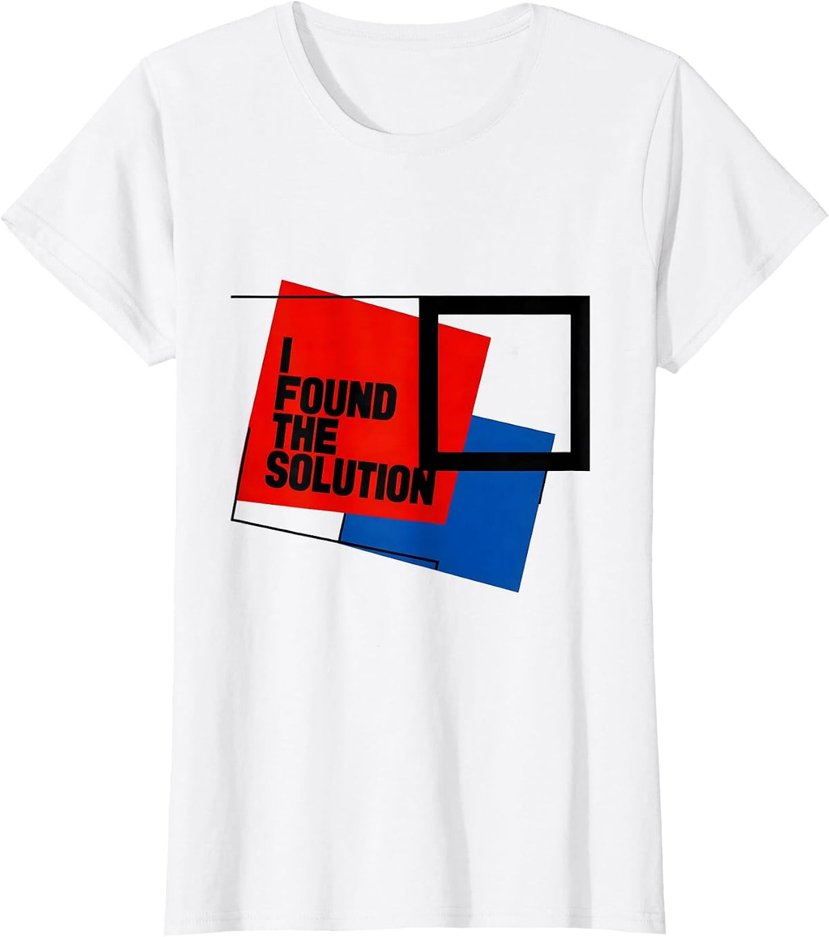 Women's I Found The Solution Bauhaus Modernist Funny Chemistry T-Shirt - White