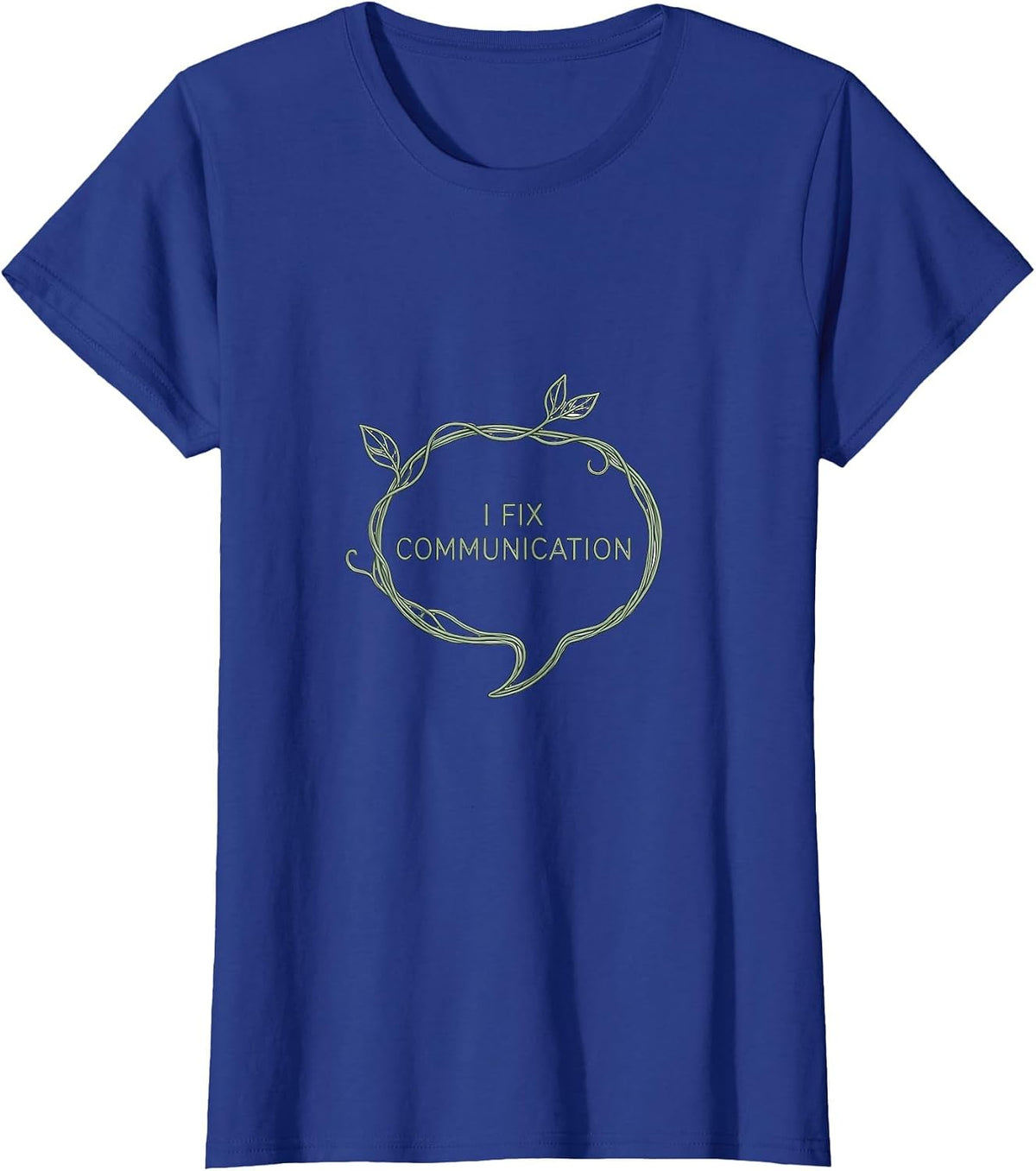 Women's I Fix Communication SLP Speech Therapist Design T-Shirt - Royal Blue