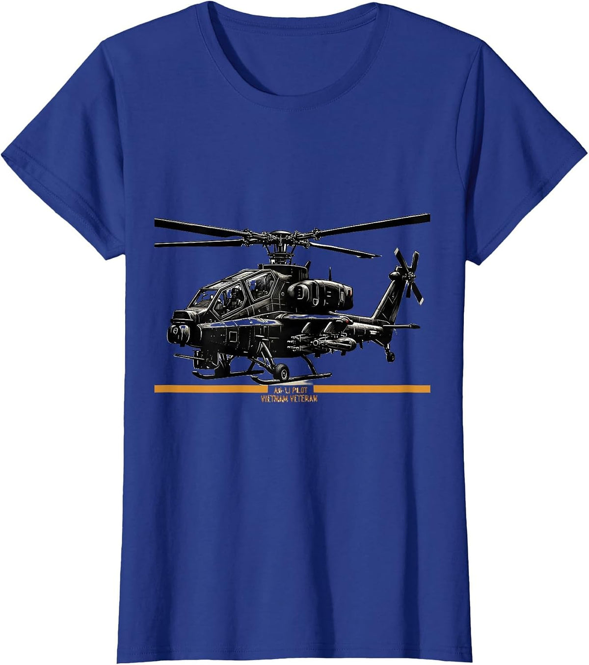 Women's AH-1J Pilot Vietnam Veteran Military Helicopter Pilot T-Shirt - Royal Blue