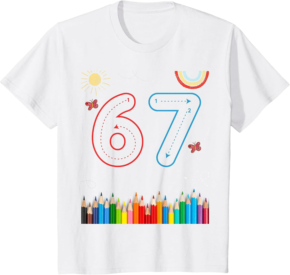 67 Tracing Funny Meme Elementary School Teachers T-Shirt - White