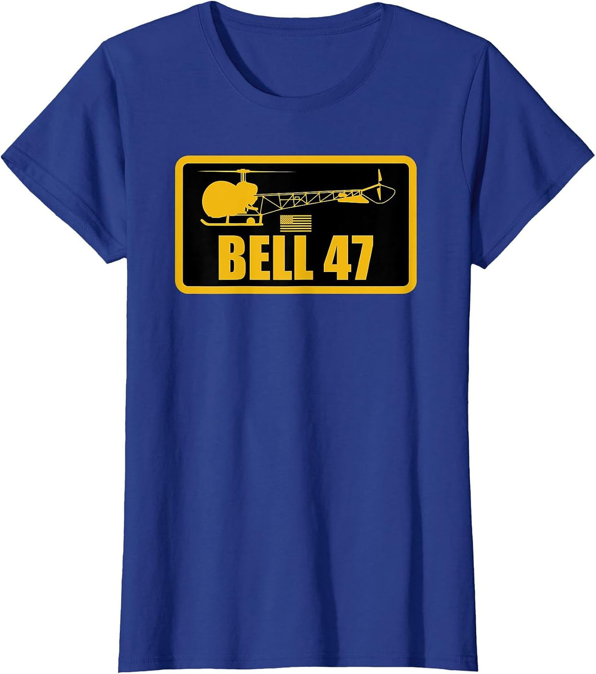 Bell 47 Patch T-Shirt - Royal Blue