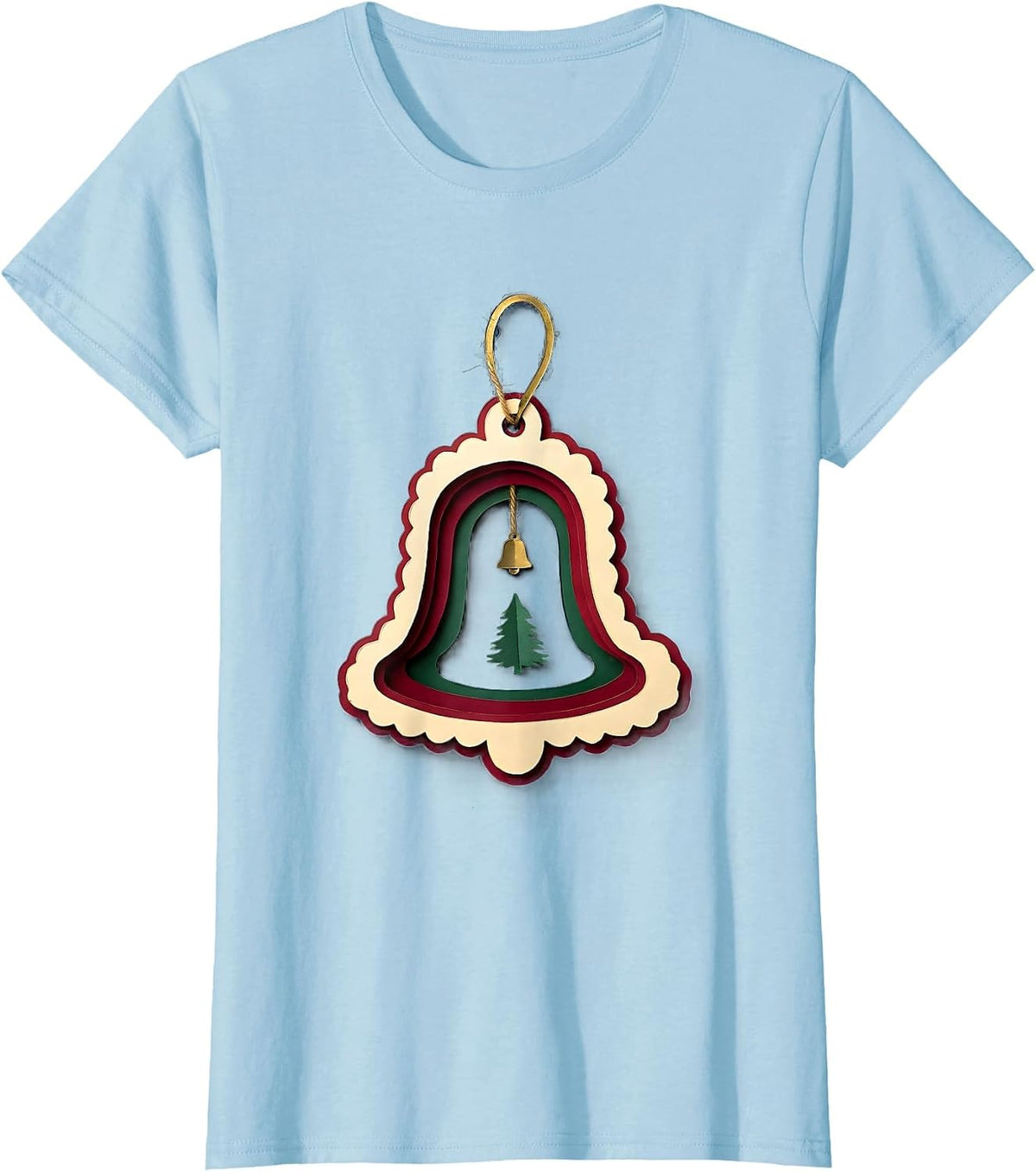 Dental Crown Christmas Bell Dentist Holiday Humor T-Shirt - Baby Blue