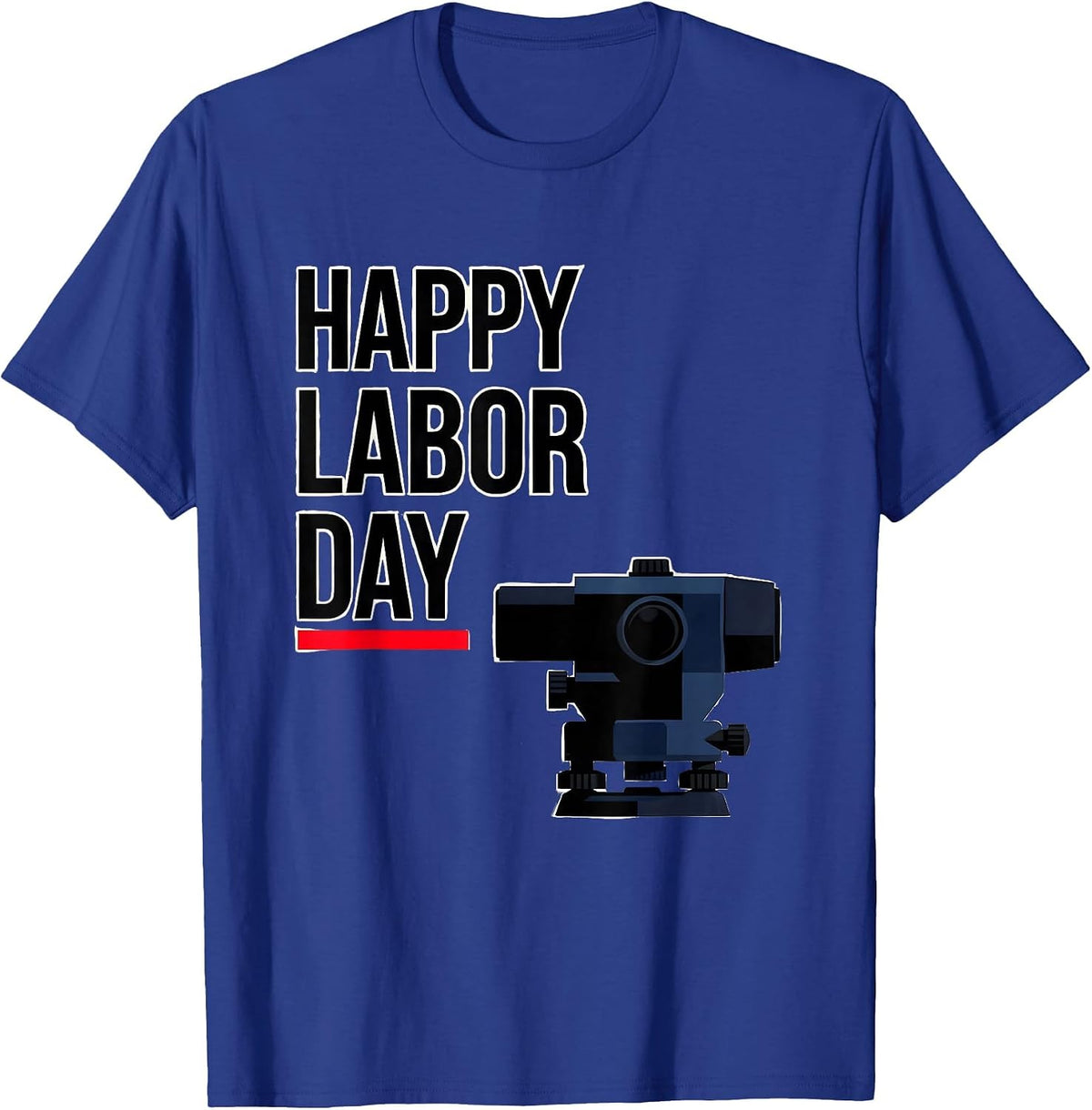 Men's Happy Labor Day Patriotic Union Pride Casual Graphic T-Shirt - Royal Blue
