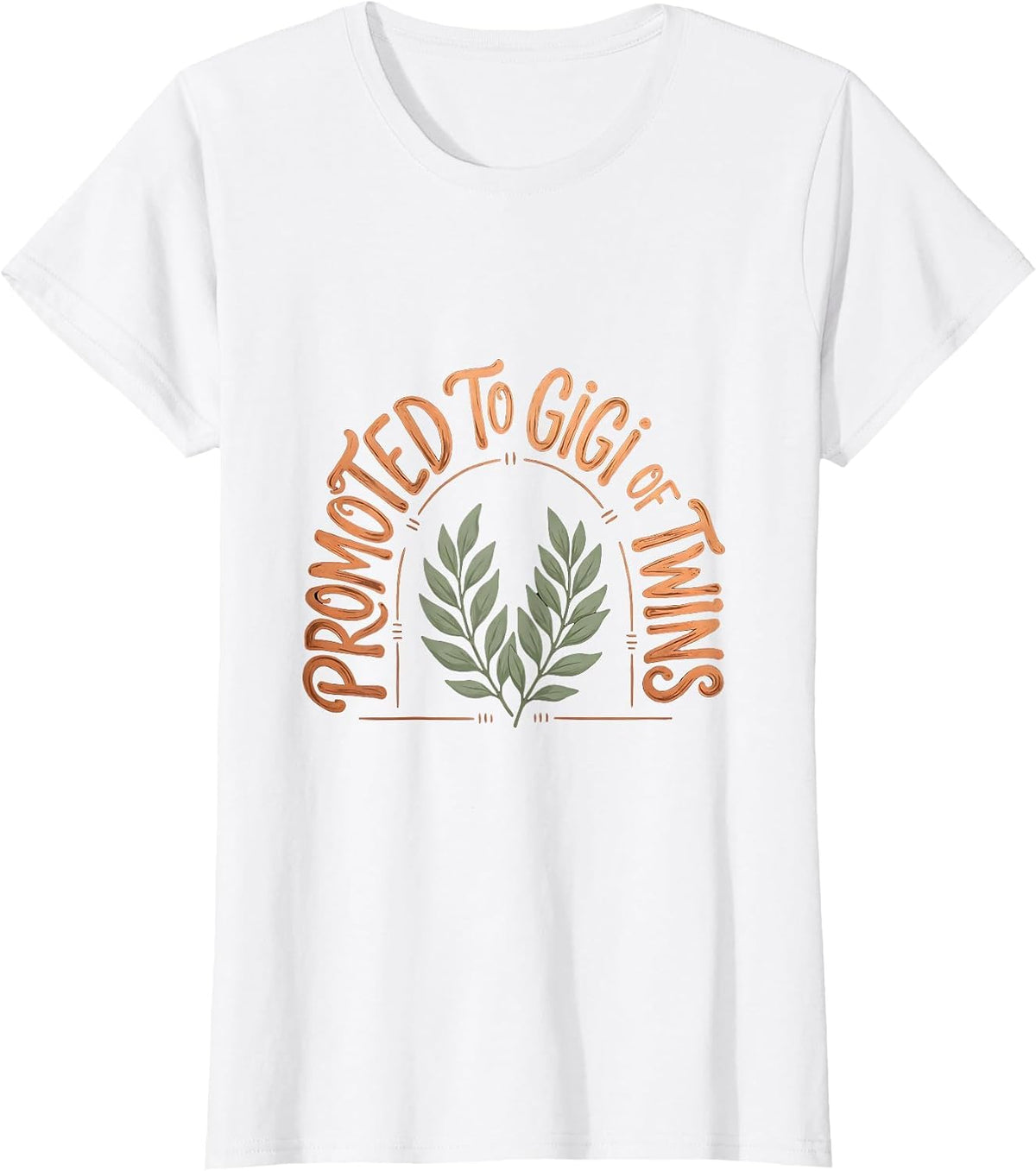 Promoted To Gigi Of Twins Boho Pregnancy Announcement T-Shirt - White