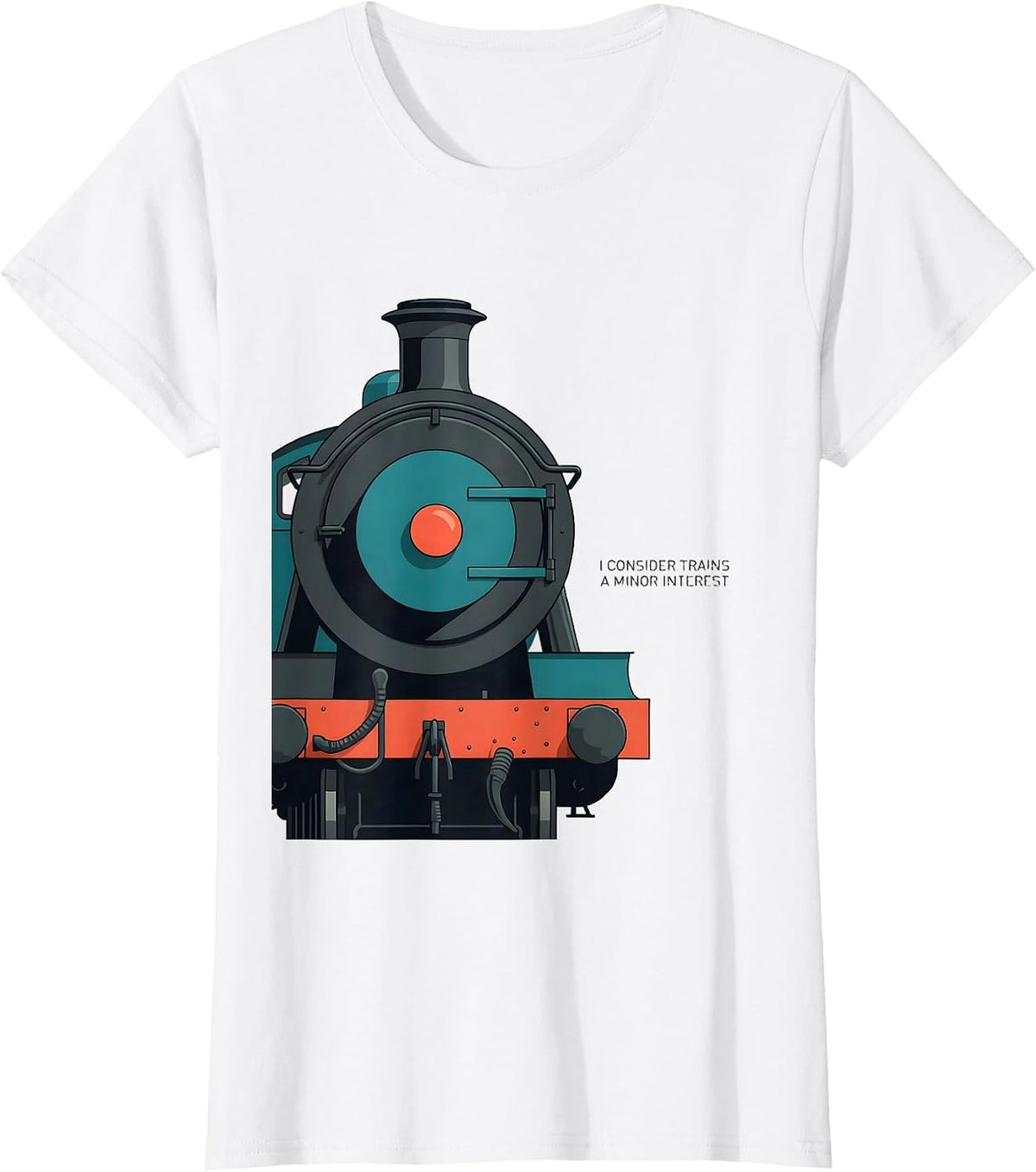 I Consider Trains A Minor Interest Midcentury Modern Train T-Shirt - White