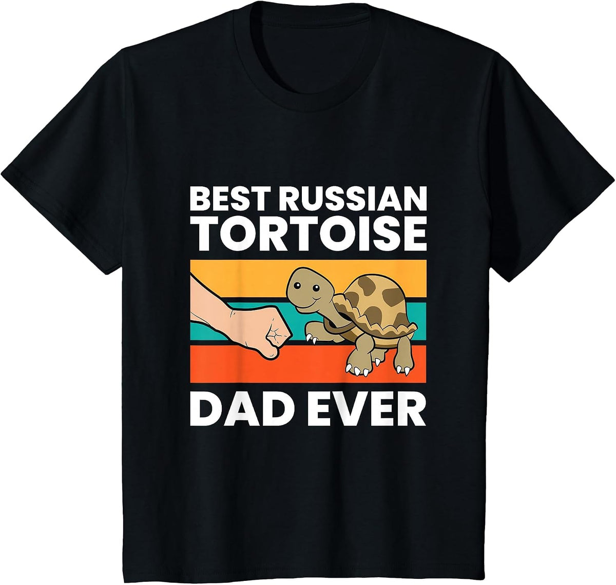 Best Russian Tortoise Dad Ever T-Shirt - Black