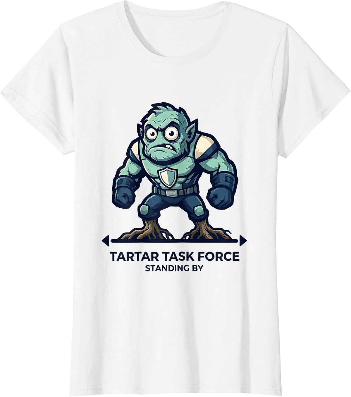 Tartar Task Force Standing By Funny Dental Hygienist Humor T-Shirt - White