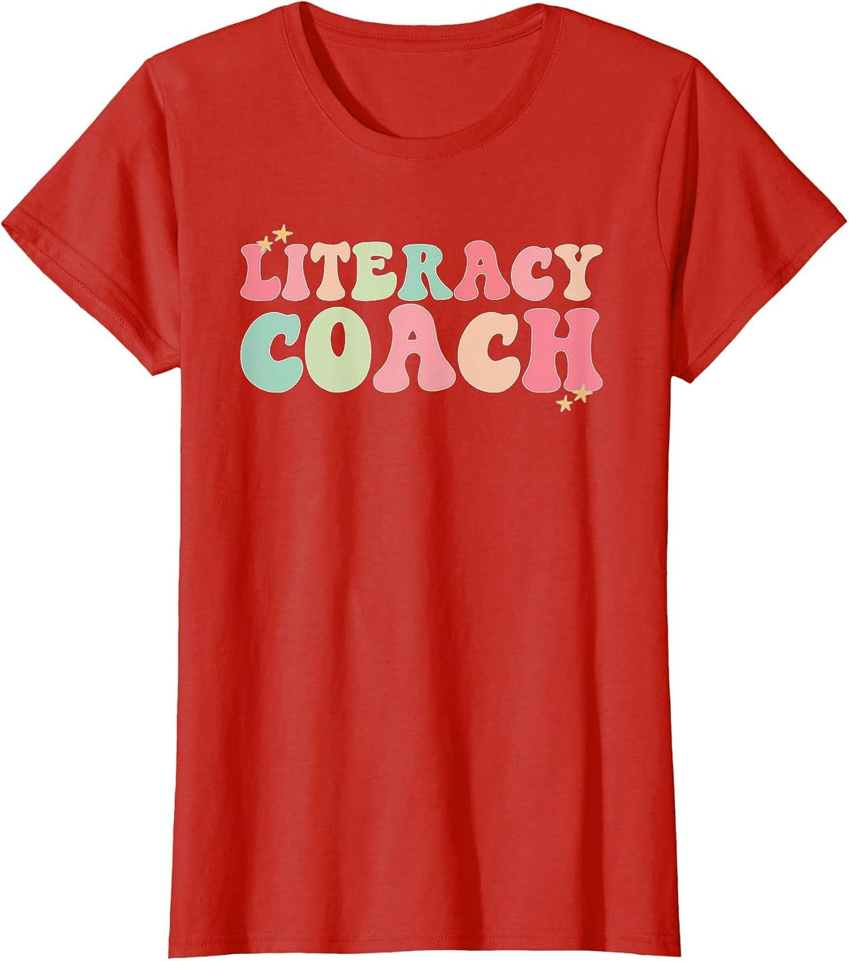 Literacy Coach Reading Specialist Teacher Interventionist T-Shirt - Red