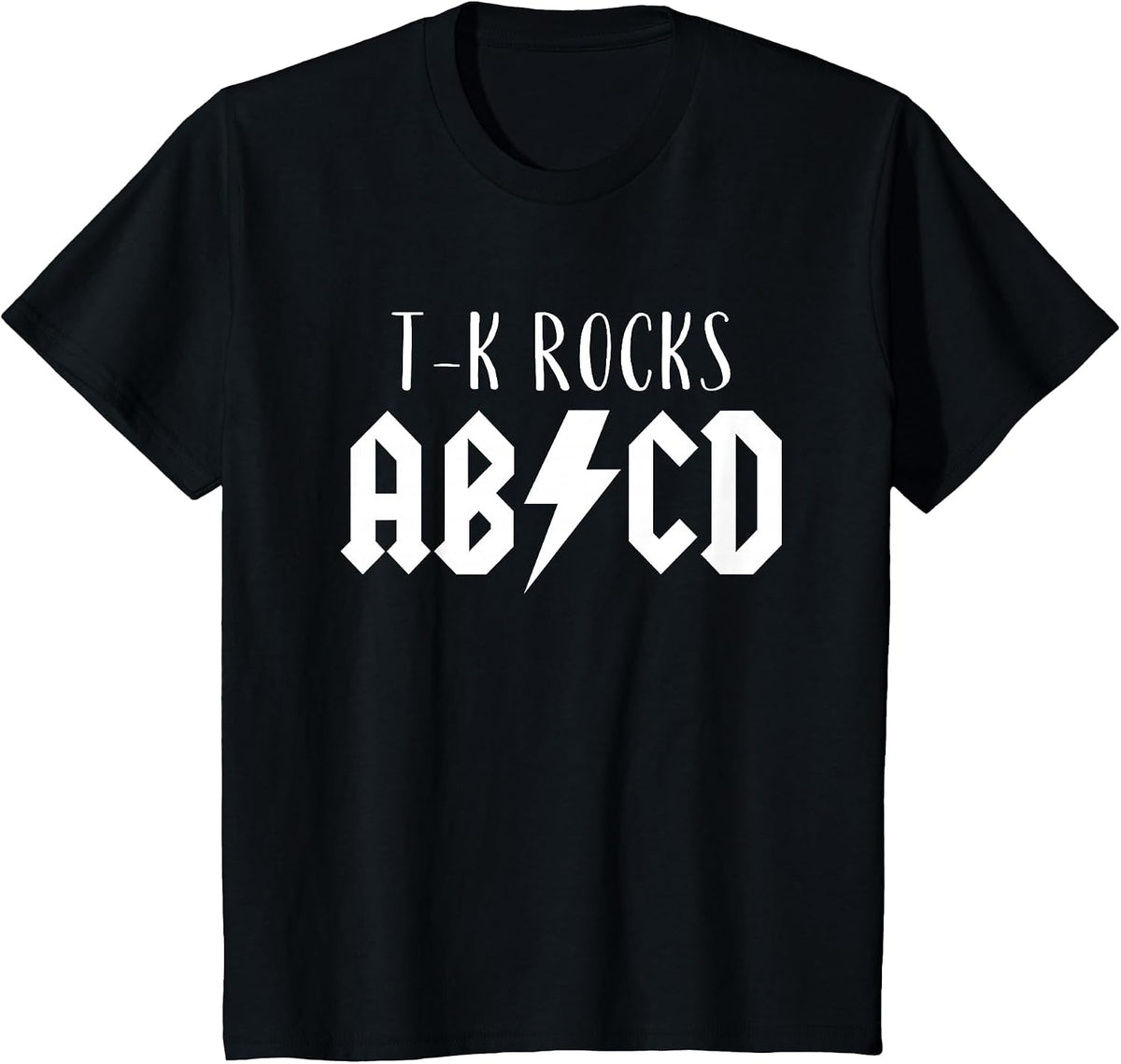 Transitional Kindergarten Rocks TK Teacher Funny ABCD Rock T-Shirt - Black