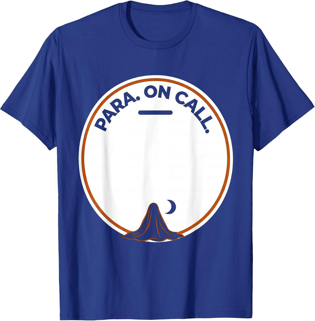 Para On Call Minimalist Halloween Para Normal Activities T-Shirt - Royal Blue