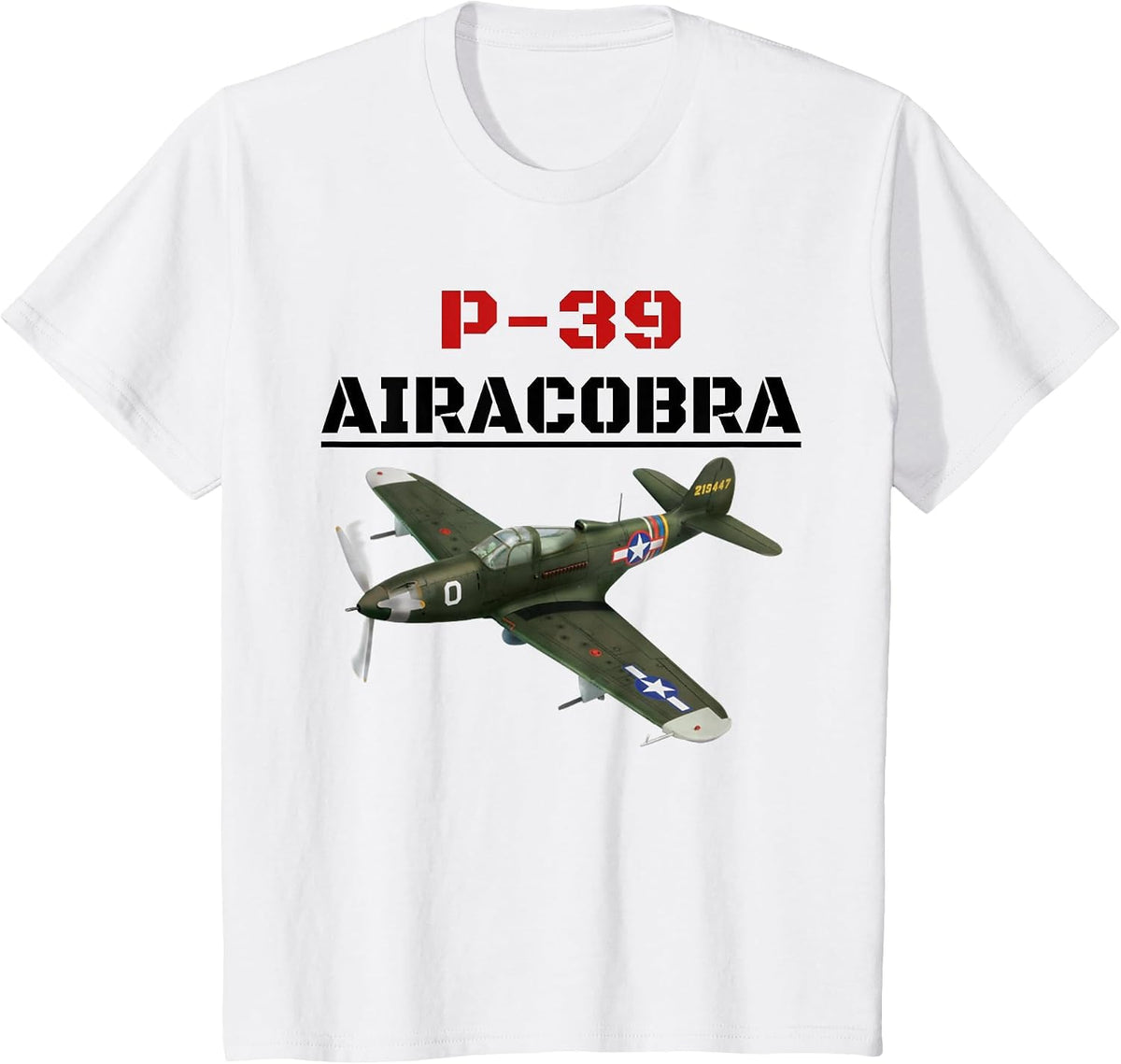 A Great P-39 Airacobra Aviation t-Shirt. T-Shirt - White