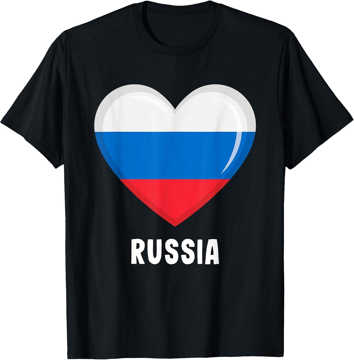 Russia Flag Shirt Russian T-Shirt - Black