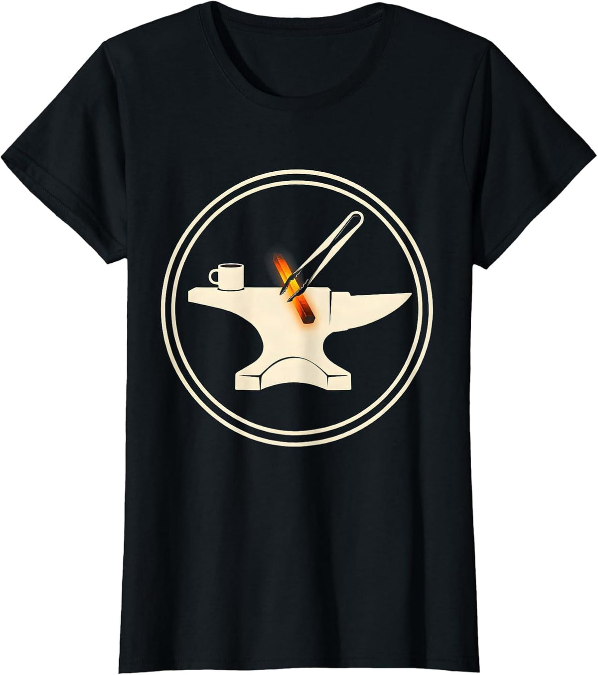 Women's Sealed Forge Badge Blacksmith Metalworker Gift T-Shirt - Black