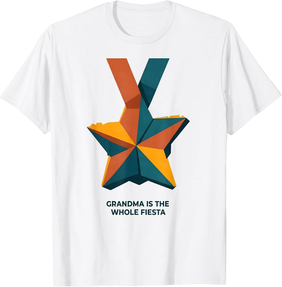 Grandma Is The Whole Fiesta Pun Grandma Cinco de Mayo Gift T-Shirt - White