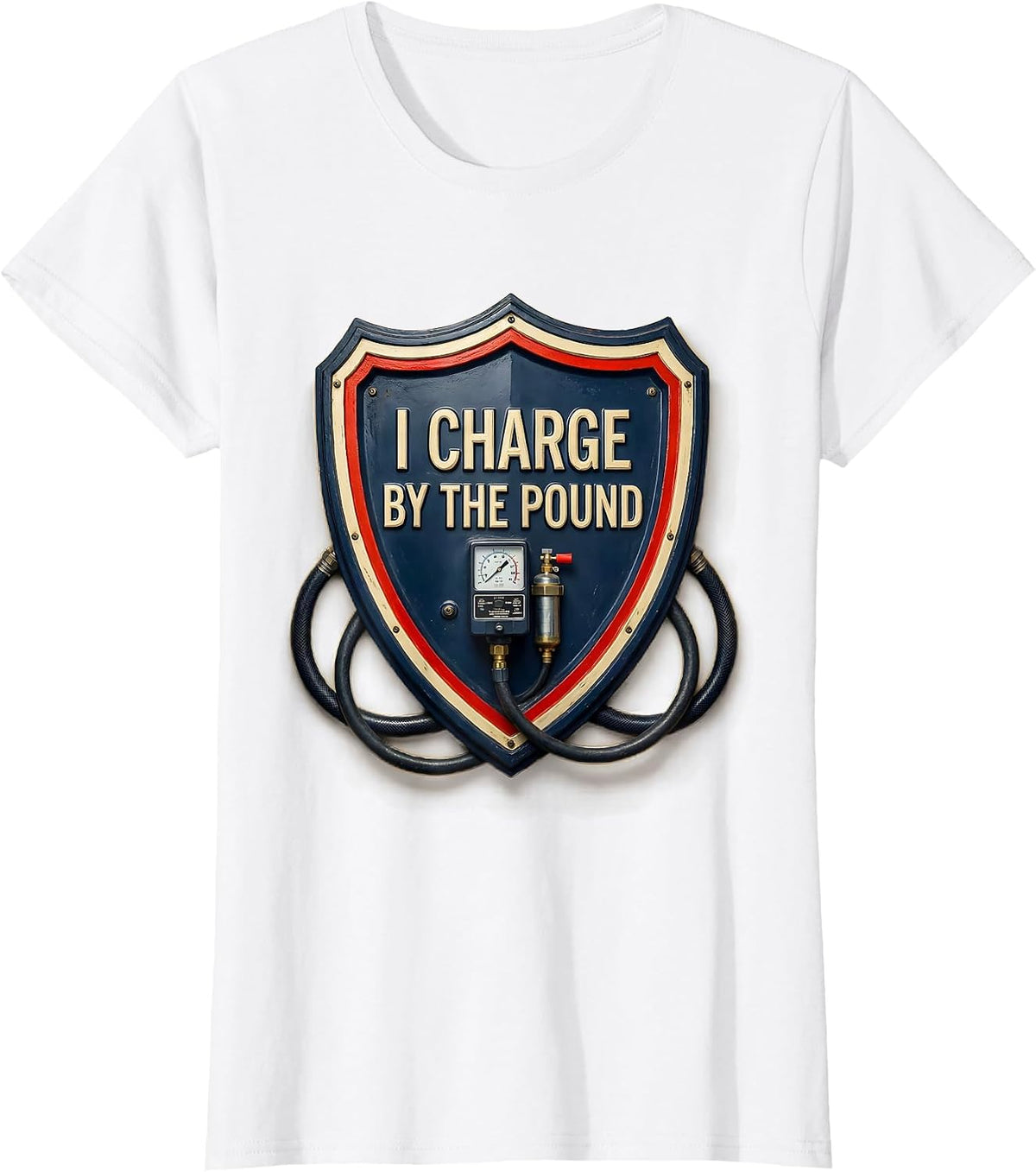 I Charge By The Pound Funny HVAC Technician Occupational T-Shirt - White