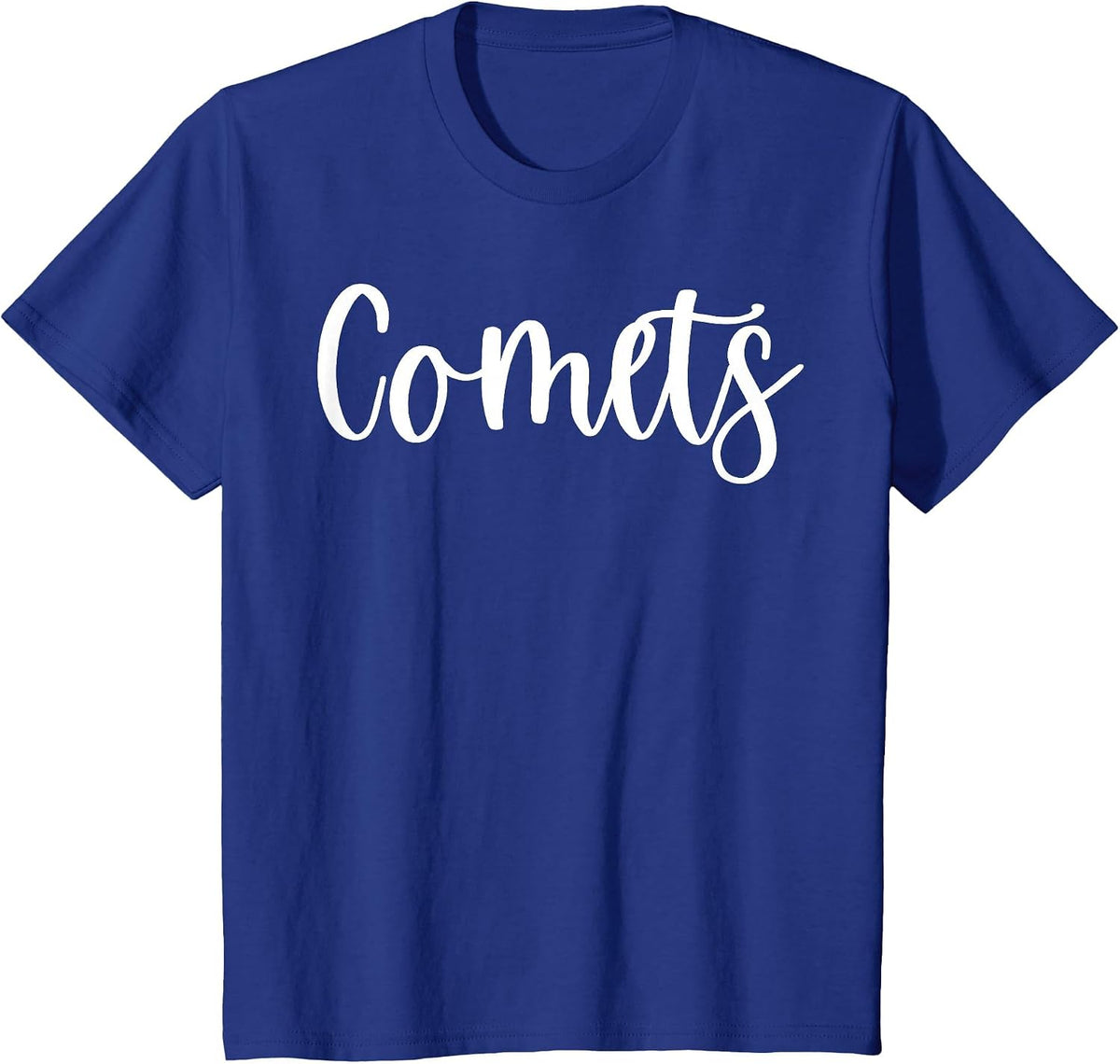 Comets School Spirit Team Mascot Game Night T-Shirt - Royal Blue
