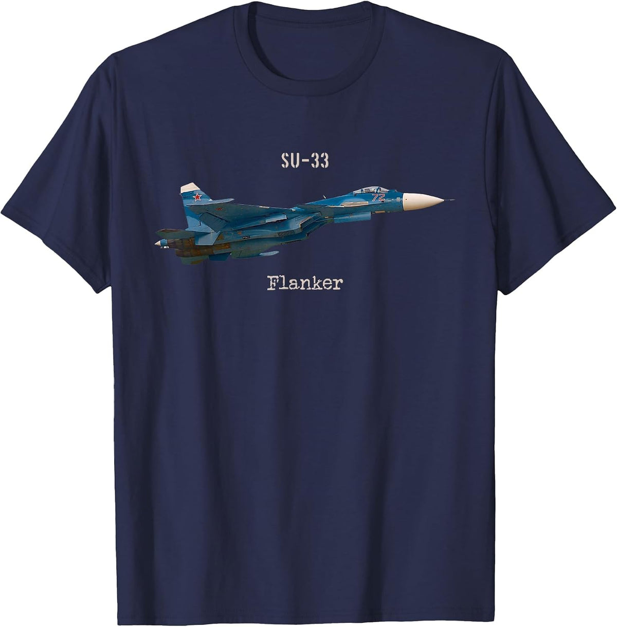 Soviet Aircraft SU-33 Flanker T-Shirt - Navy Blue