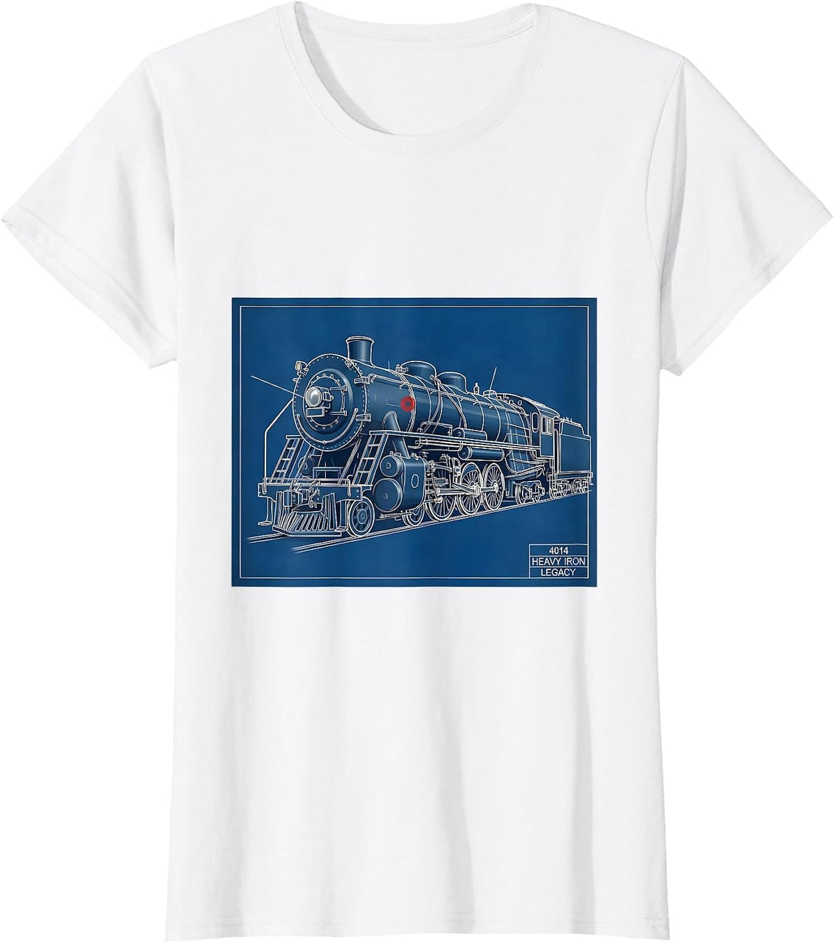 4014 Heavy Iron Legacy Steam Locomotive Railroad Enthusiast T-Shirt - White