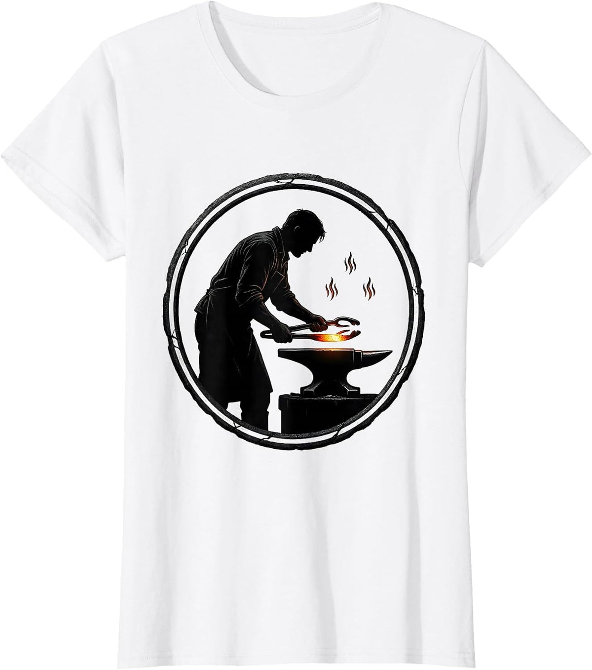 Women's Sealed Forge Badge Blacksmith Craft Pride Gift T-Shirt - White