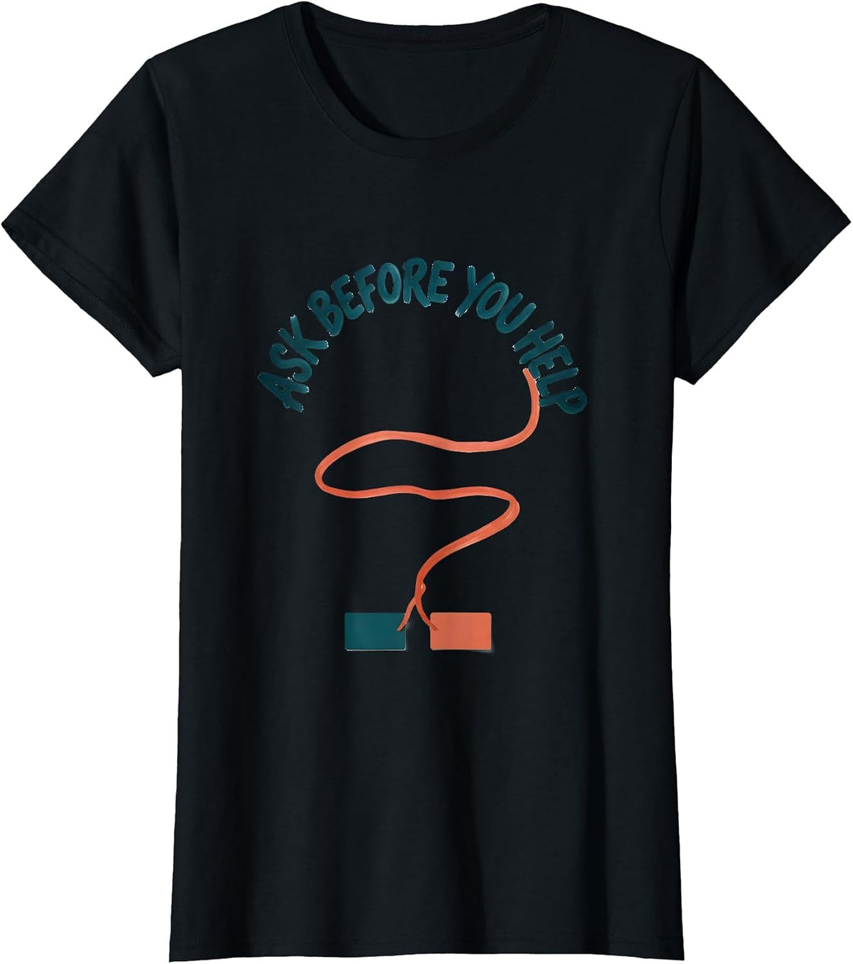 Ask Before You Help Neurodiversity ABA RBT Behavior T-Shirt - Black