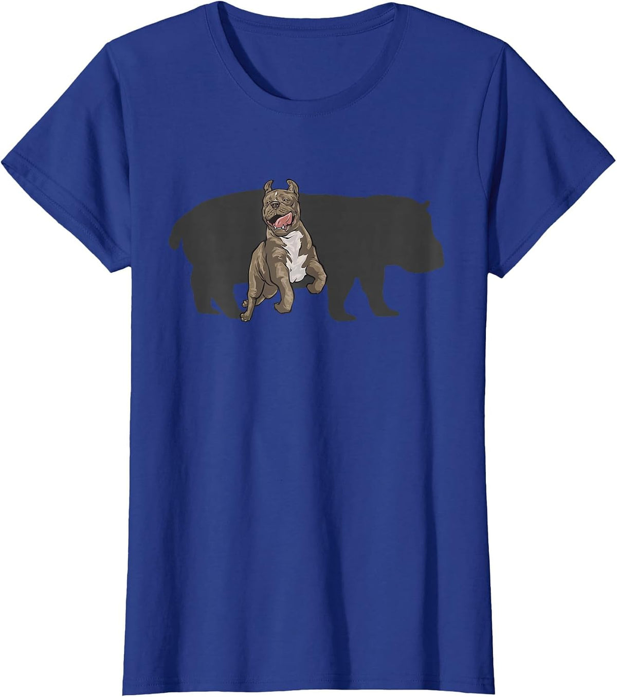 American Bully Dog Hippopotamus XL American Bully T-Shirt - Royal Blue