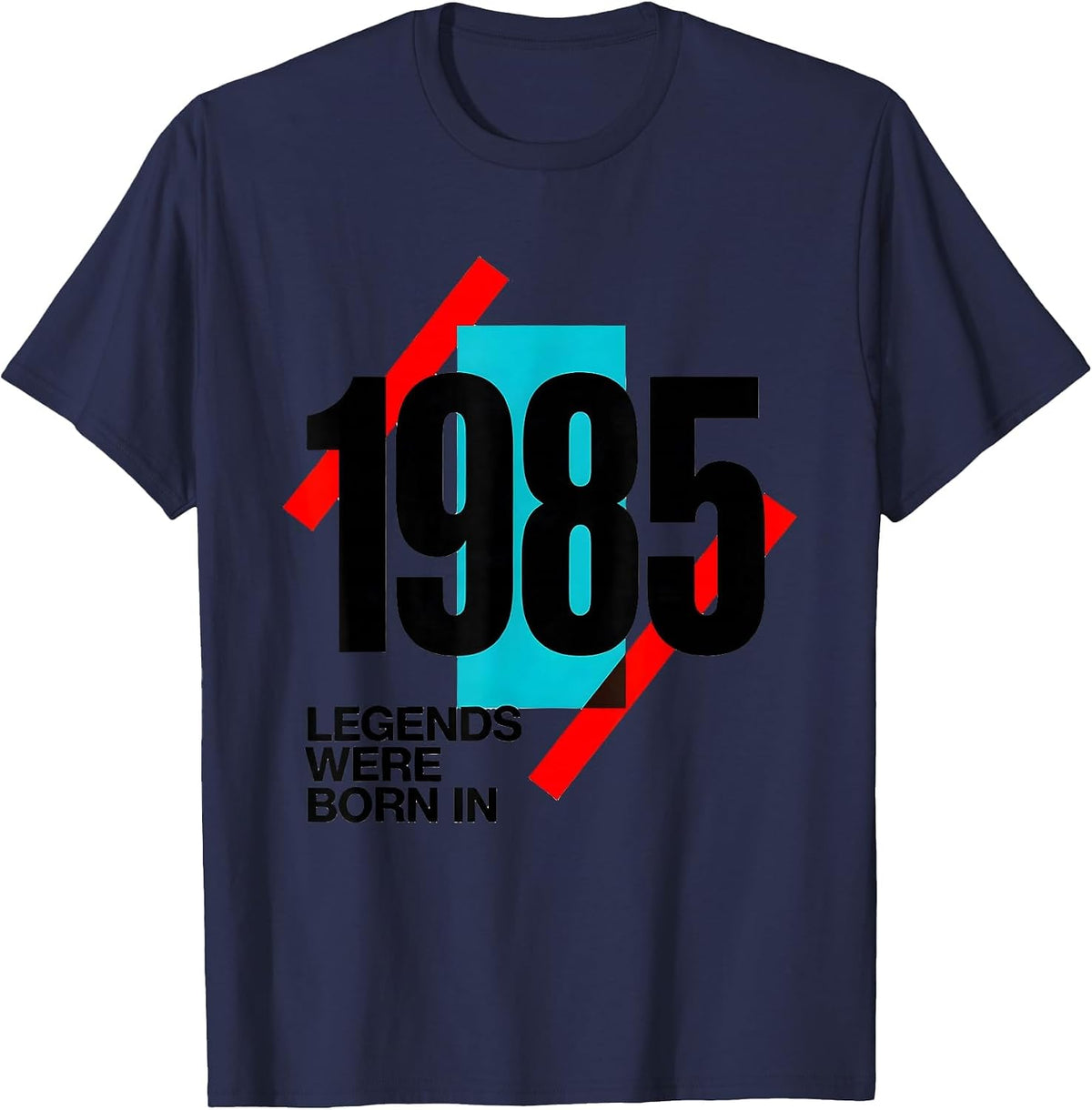 Men's Legends Were Born In 1985 Vintage Legends Birthday Gift T-Shirt - Navy Blue